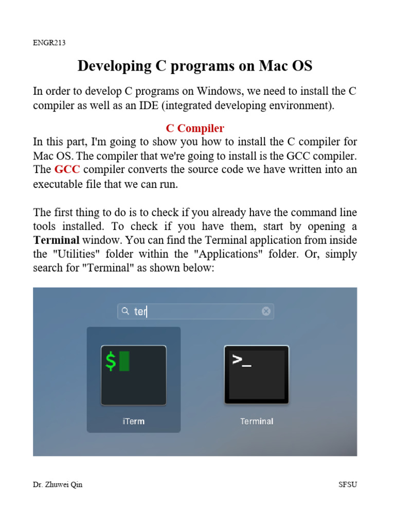 Developing C Programs on Mac OS | PDF | Command Line Interface ...