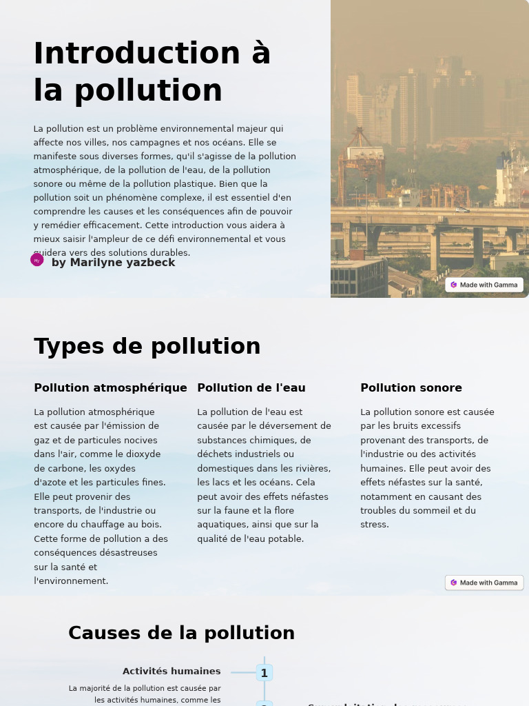 Comprendre la pollution et ses impacts | PDF | la pollution | Pollution ...
