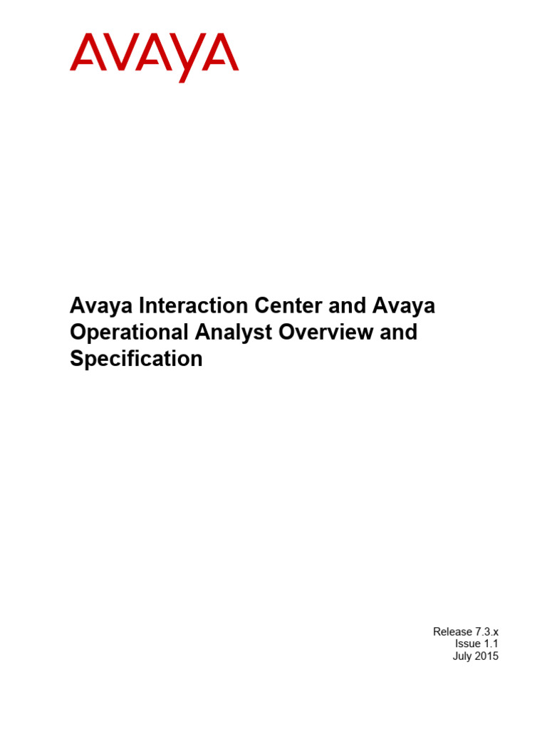 Avaya Interaction Center Overview 7.3.x | PDF | Transport Layer ...