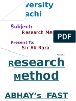 Subject:: Research Method Sir Ali Raza Abhay Kumar