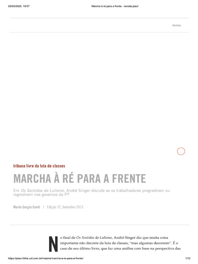 Artigo - Lulismo - André Singer | PDF