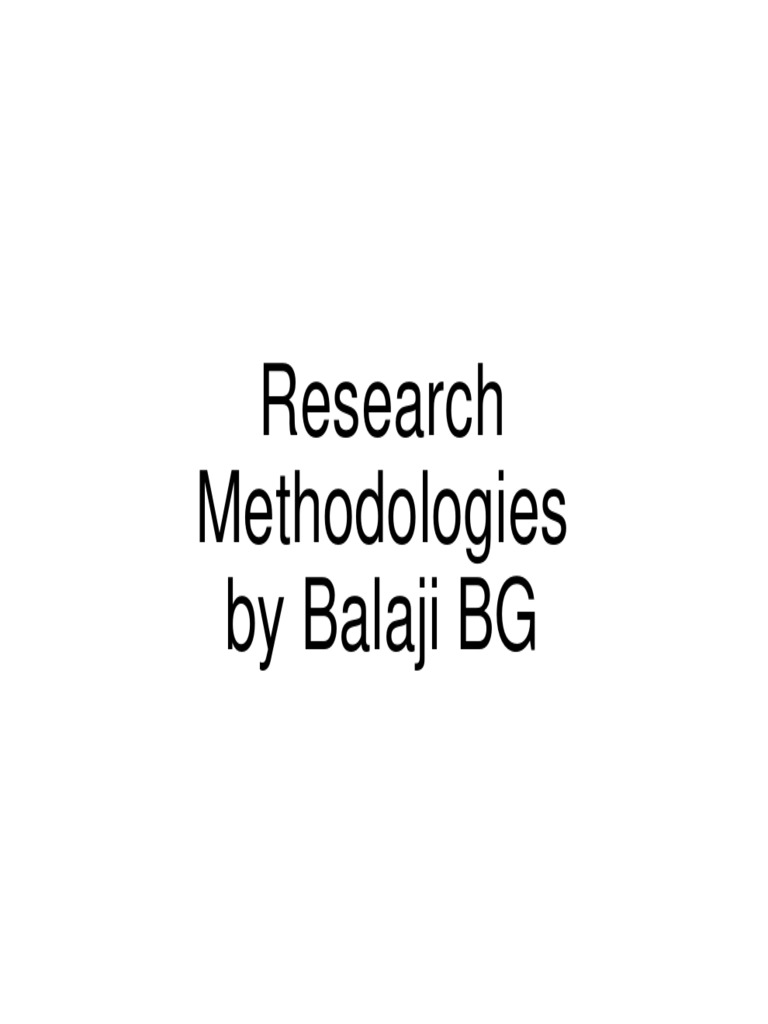 Comprehensive Research Methodologies Guide | PDF | Experiment ...
