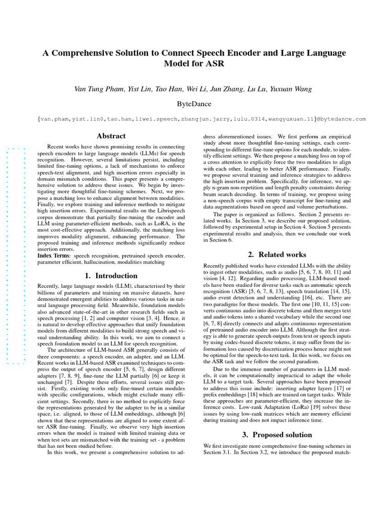 Enhancing ASR with Speech-LLM Integration | PDF | Speech Recognition ...