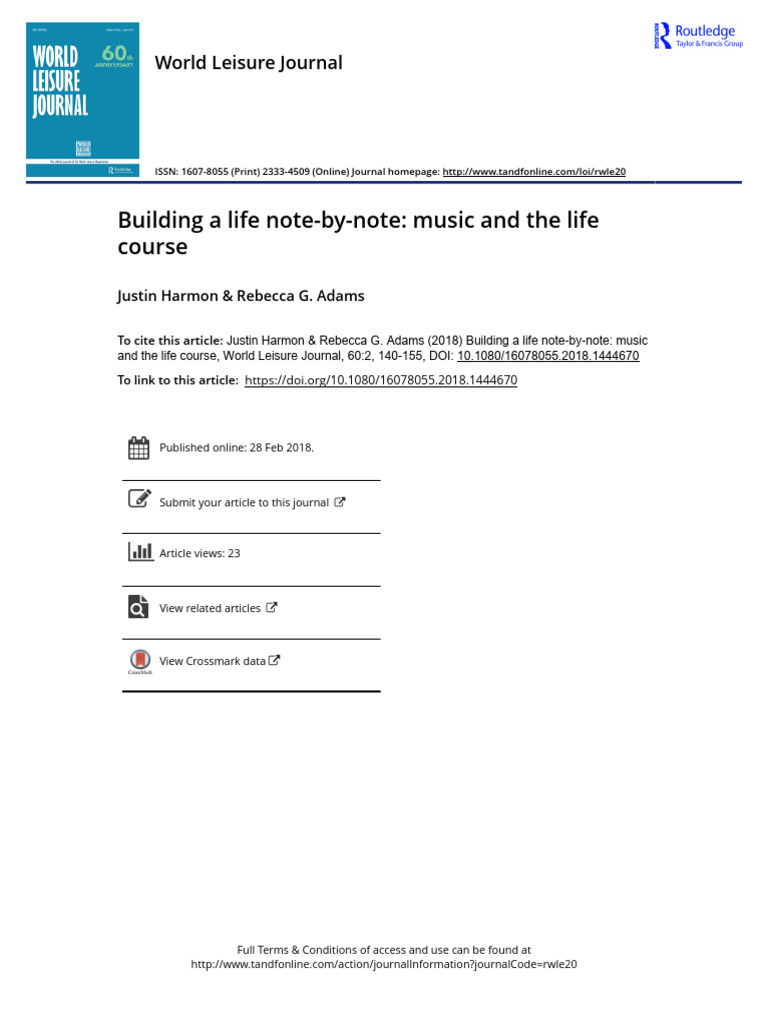 Music's Role in Life Course Development | PDF | Positive Psychology ...