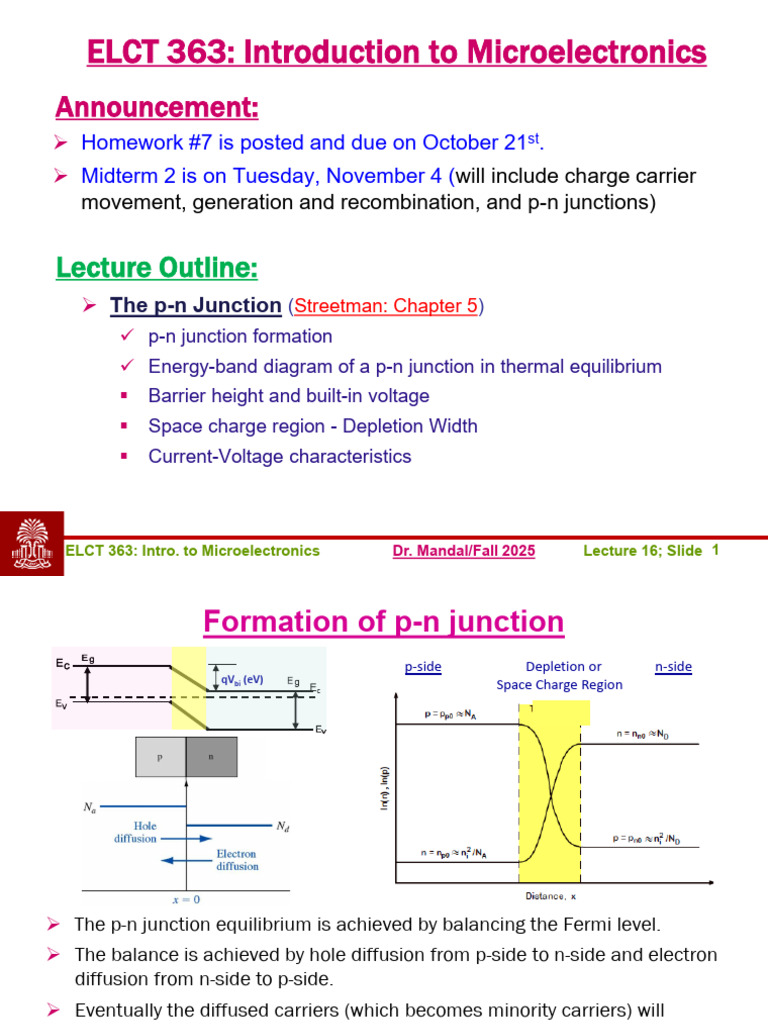 Understanding p-n Junctions in Microelectronics | PDF | P–N Junction ...