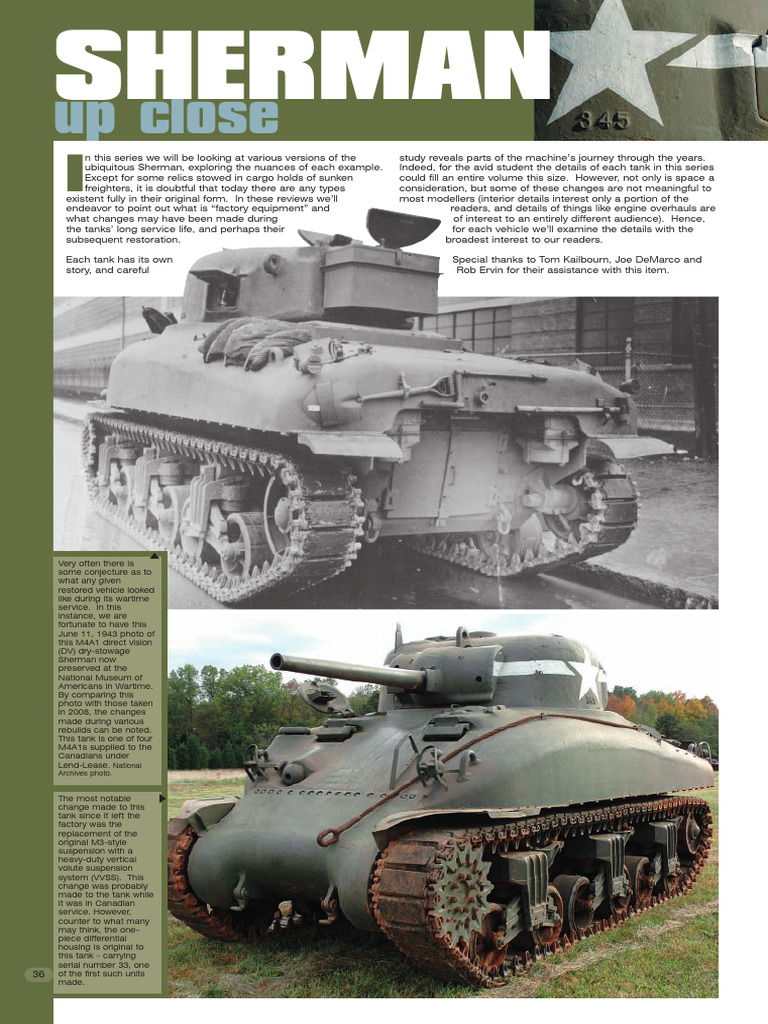 Sherman M4A1 Tank Modelling Guide | PDF | M4 Sherman | Gun Turret