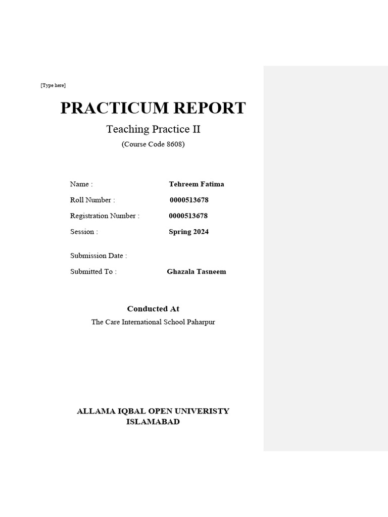 Practicum Report on School Administration | PDF | Teachers | Receipt