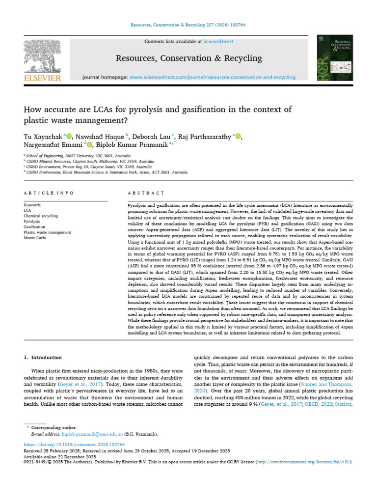 LCA Pyrolysis | PDF | Life Cycle Assessment | Gasification