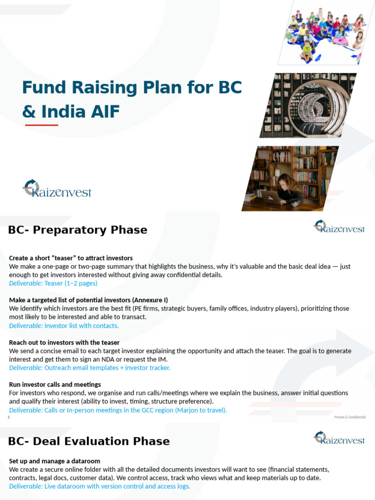 Fundraising Strategy for BC & India AIF | PDF | Securities (Finance ...
