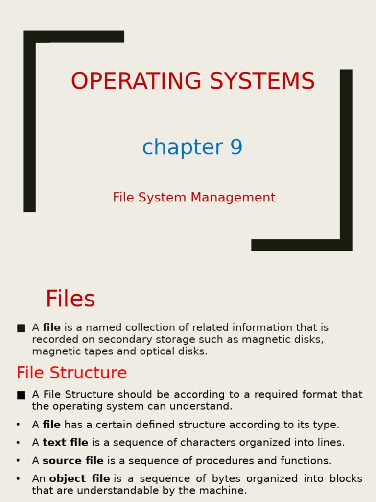 File System Management in Operating Systems | PDF | Directory ...