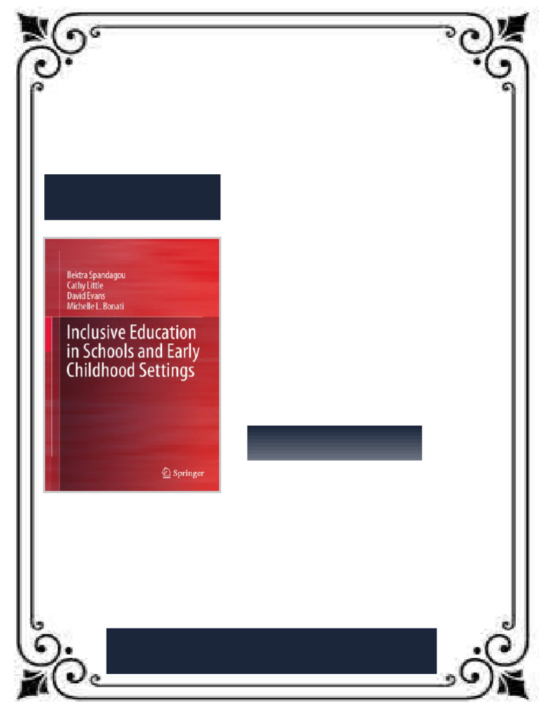Inclusive Education in Schools and Early Childhood Settings Ilektra ...