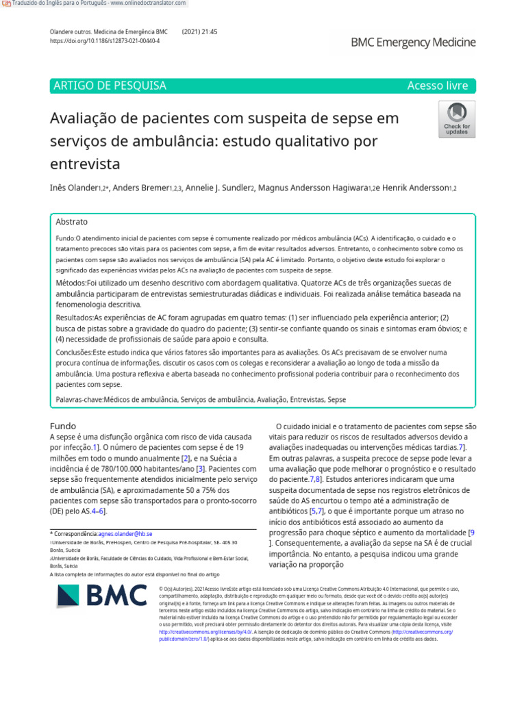Article 31.en.pt | PDF | Sepse | Enfermagem
