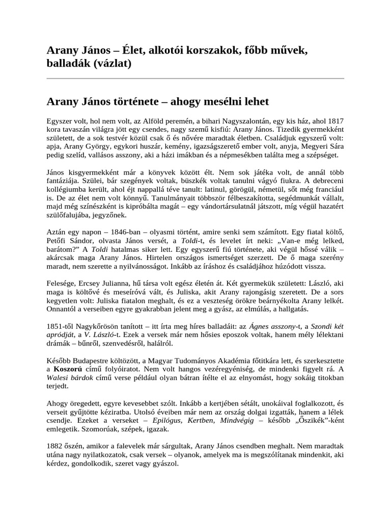 Arany János | PDF