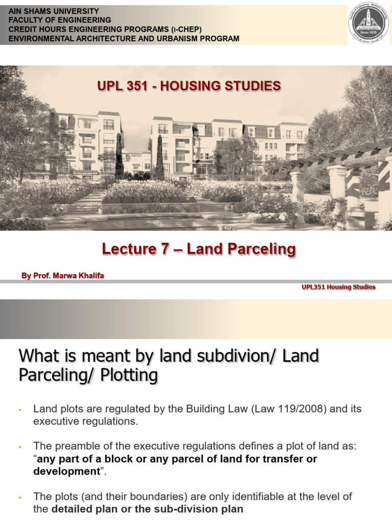 Land Parceling | PDF | Land Lot | Environmental Design