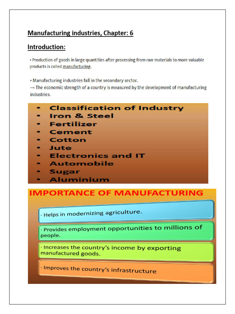 Manufacturing Industries | PDF