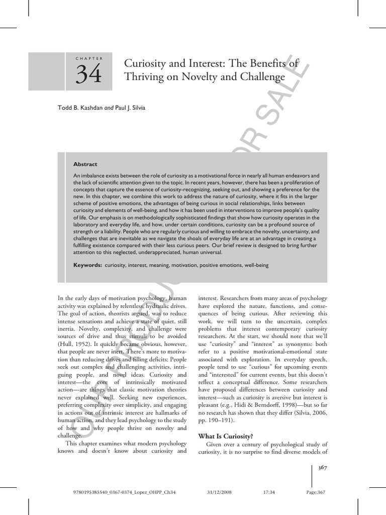 Benefits of Curiosity and Interest | PDF | Curiosity | Well Being