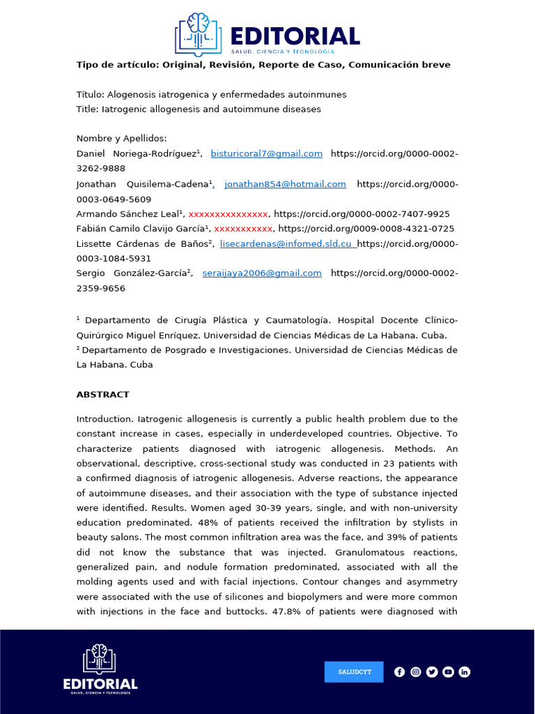 Iatrogenic Allogenesis and Autoimmunity | PDF | Sistema inmune ...