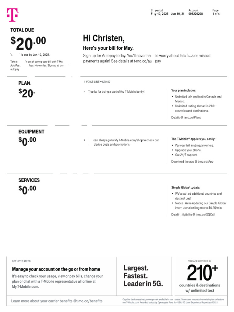 My T-Mobile.com | PDF