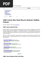 Download 1800 Calorie Diet Meal Plan for Diabetic Mellitus Patients by Kisis Honey SN98007217 doc pdf