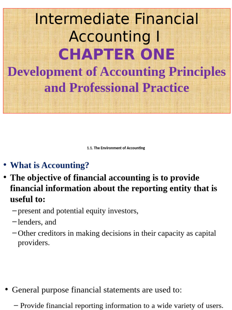 Chapter 1 | PDF | International Financial Reporting Standards | Revenue