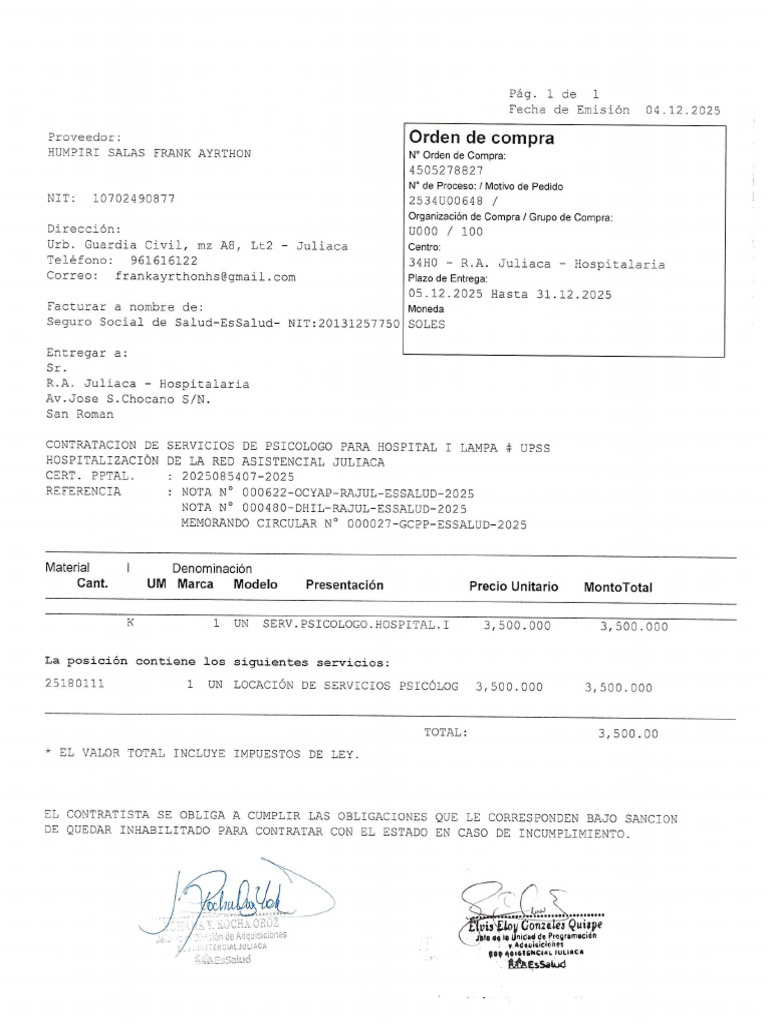 Orden de Compra | PDF