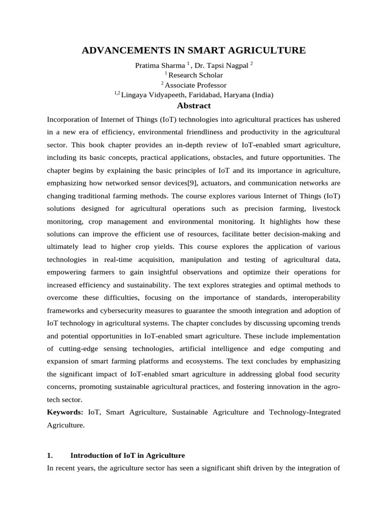 IoT Innovations in Smart Agriculture | PDF | Internet Of Things ...