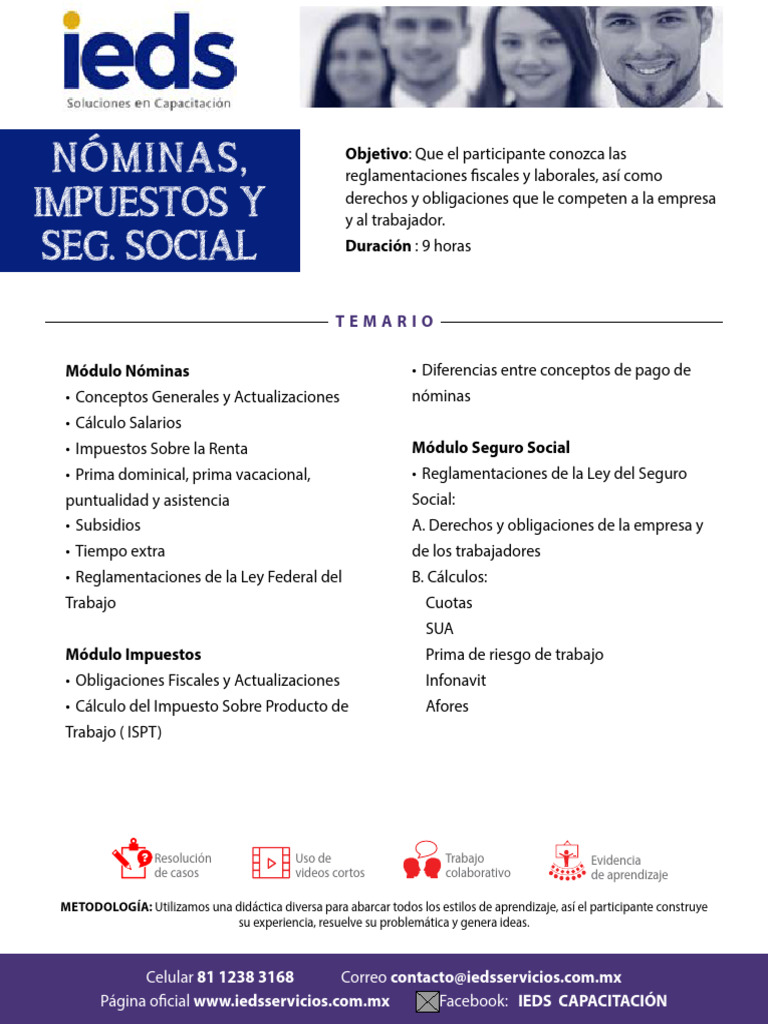 Capacitación en Nóminas e Impuestos | PDF