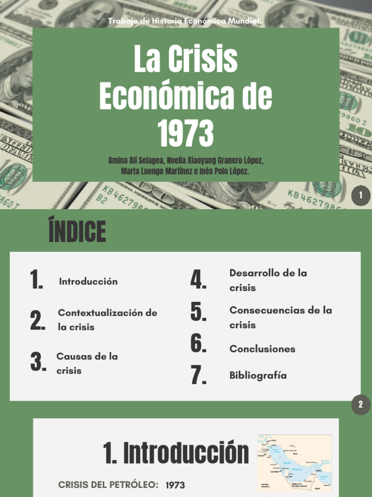 Crisis del Petróleo de 1973: Causas y Consecuencias | PDF | OPEP ...