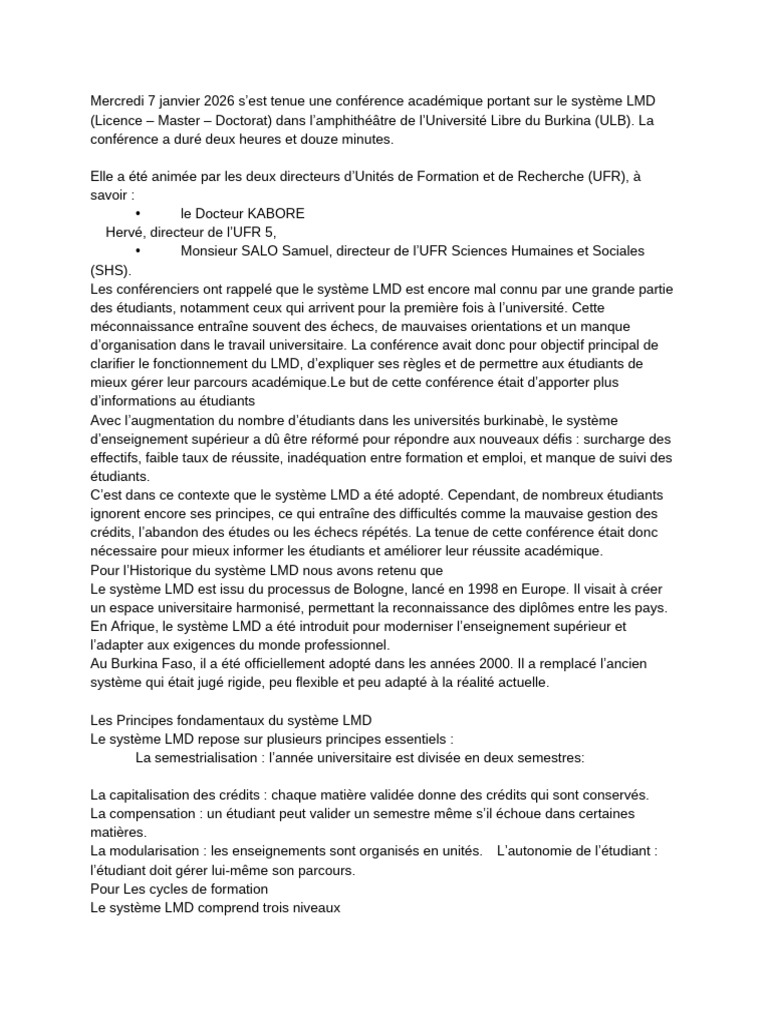 Comprendre le système LMD en 2026 | PDF | Université | Union européenne
