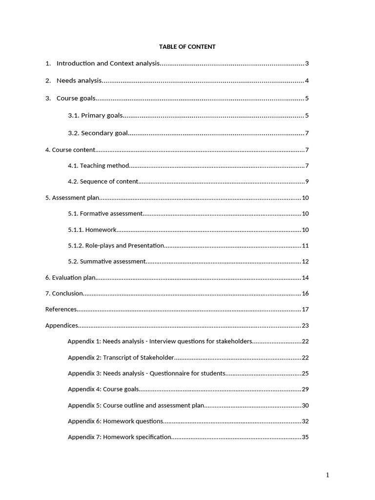 English Course Design for Restaurant Staff | PDF | Educational ...