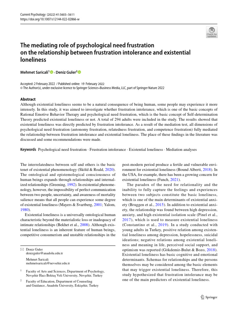 6 the Mediating Role of Psychological Need Frustration on the ...
