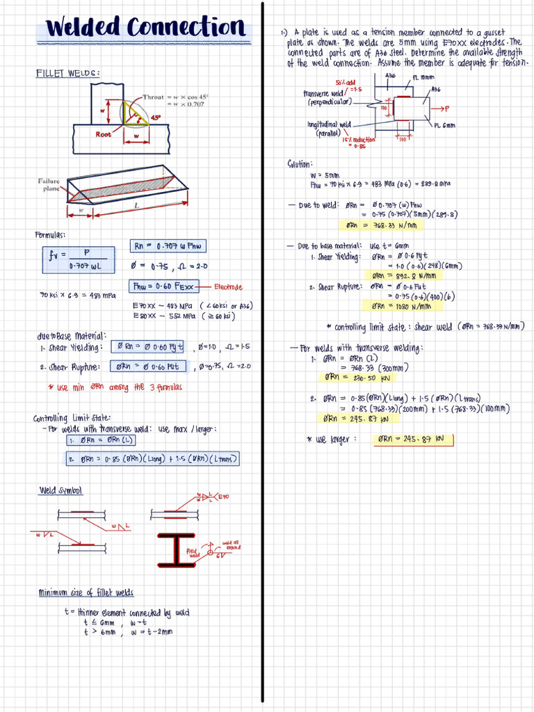 Lec7 Welded Connections | PDF