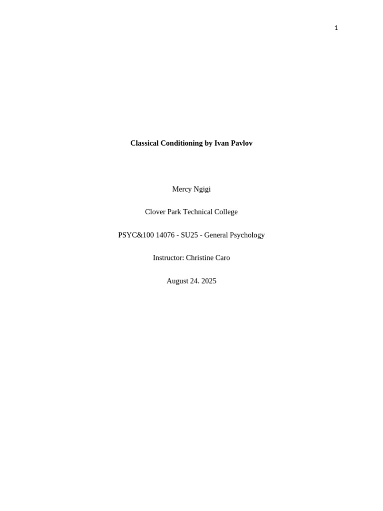 Understanding Classical Conditioning | PDF | Classical Conditioning ...