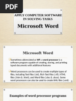 Overview of Word Processor Types | PDF | Microsoft Word | Word Processor