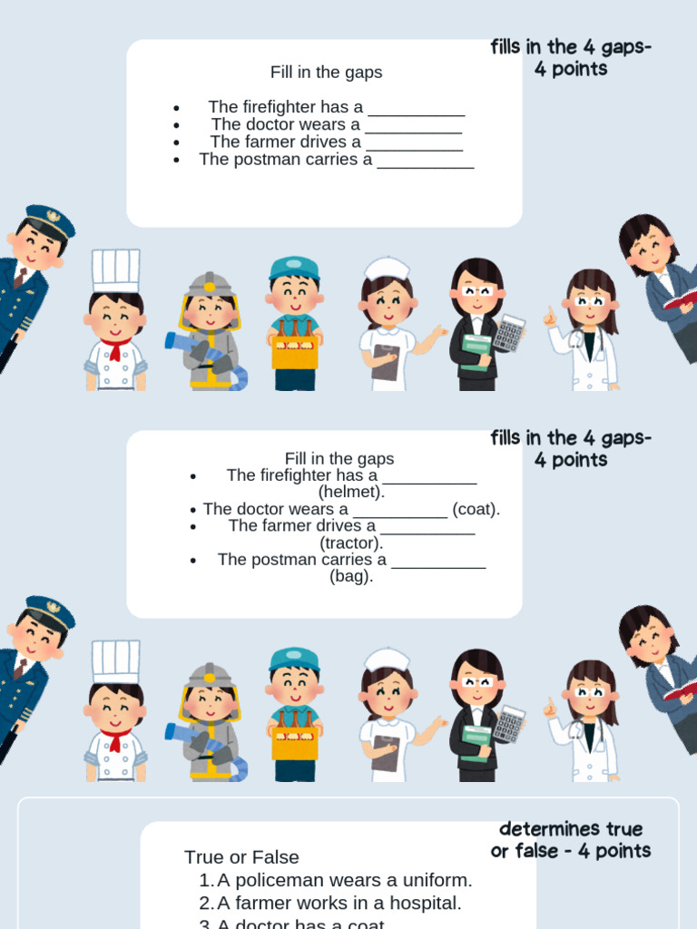 Jobs and Professions Vocabulary Educational Presentation Multicolour ...