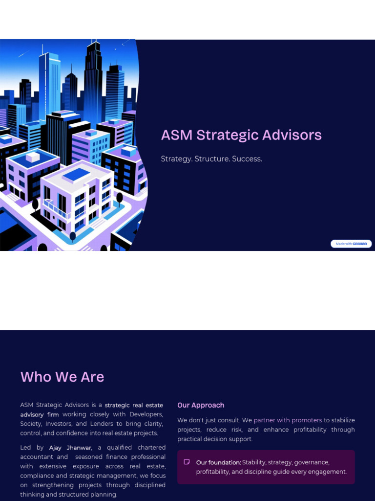 Real Estate Strategic Advisory Services | PDF | Governance | Regulatory ...