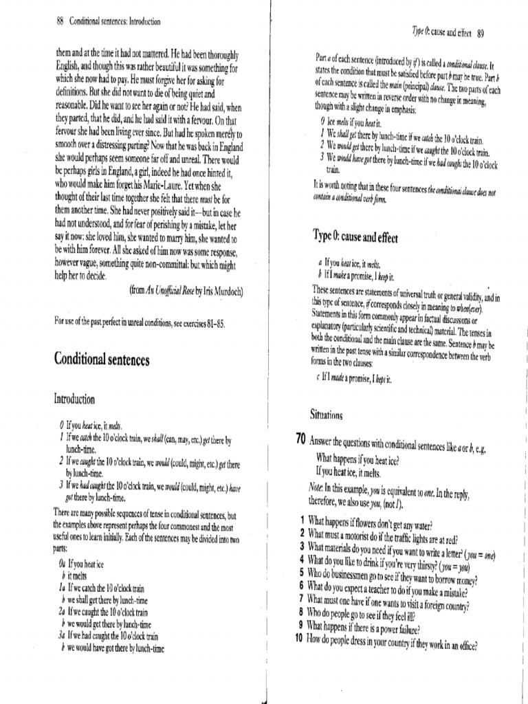 Conditionals Graver Advanced English Practice | PDF