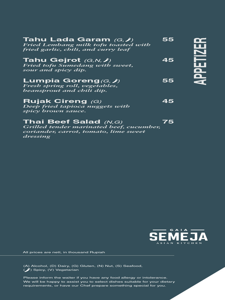 Dietary-Friendly Menu Options | PDF | Thai Cuisine | Sauce