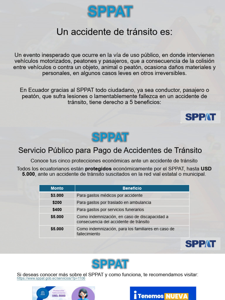 Sppat - Beneficio para Atención en Caso de Accidentes de Tránsito | PDF ...