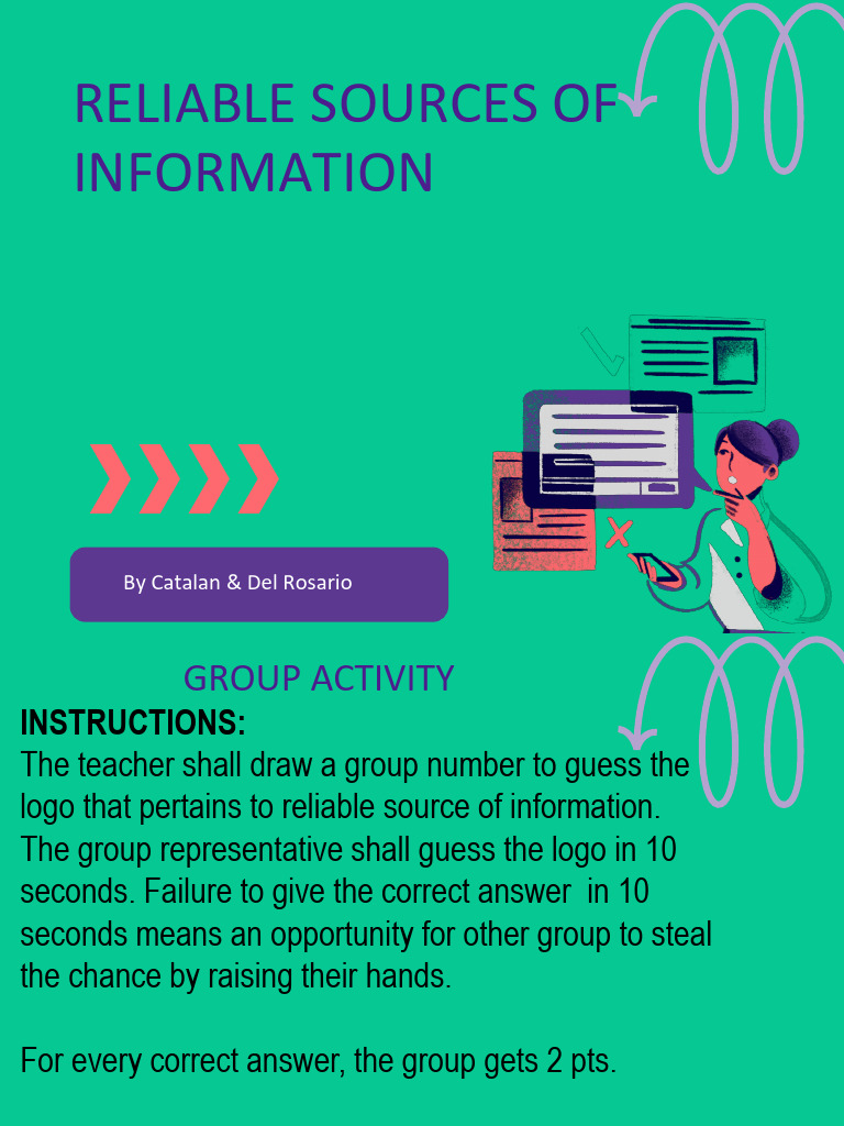 Reliable Information Sources Activity | PDF | News