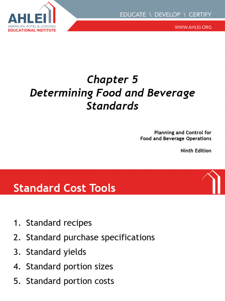 Food & Beverage Standards Guide | PDF | Menu | Specification (Technical ...