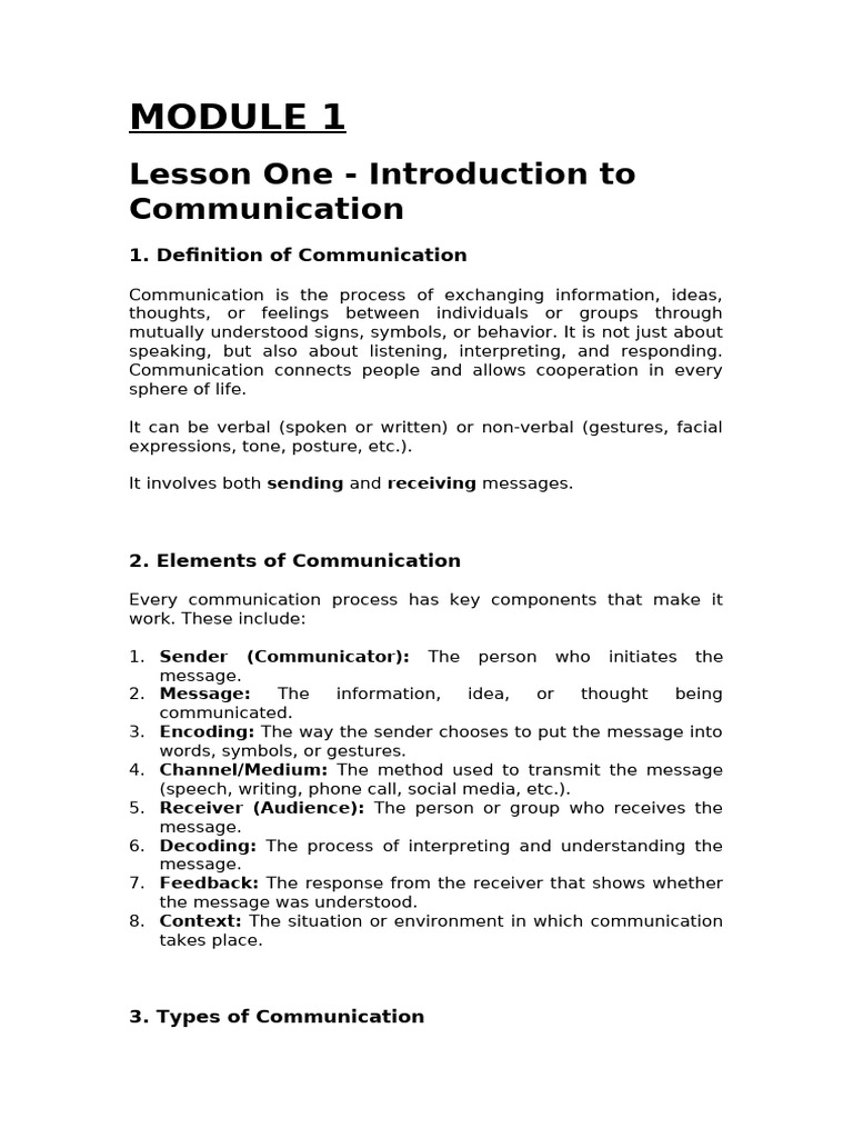 Understanding Communication Basics | PDF | Communication | Nonverbal ...