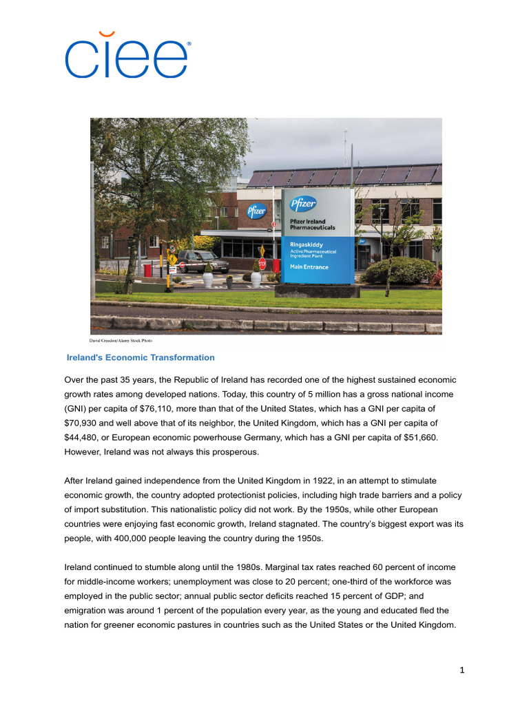Ireland's Economic Growth Journey | PDF | Economic Growth | Unemployment