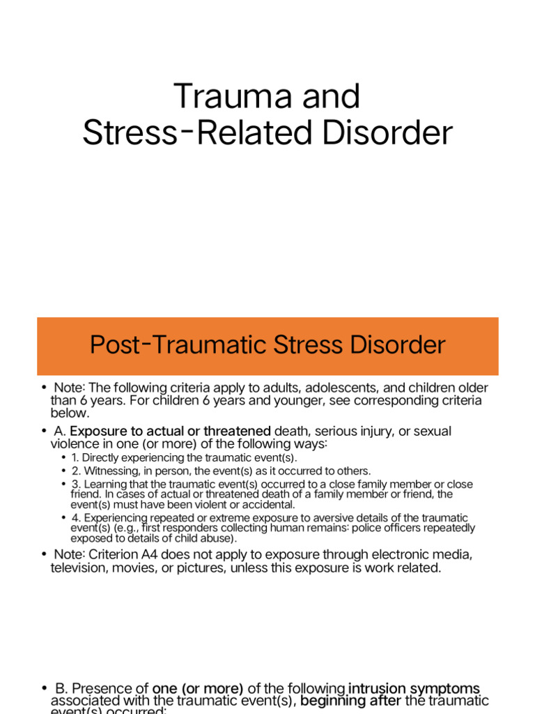 Understanding PTSD and Acute Stress Disorder | PDF | Psychological ...
