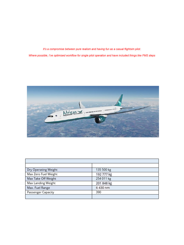 Boeing B787-100 Checklist for MSFS 2020 | PDF | Cockpit | Takeoff
