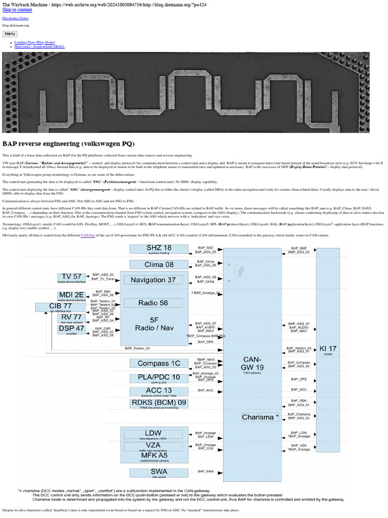 BAP Protocol Overview for VW PQ Platform | PDF | Menu (Computing ...