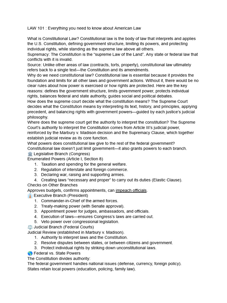 Understanding American Constitutional Law | PDF | Probate | Plea