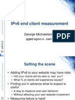Ipv6 End Client Measurement: George Michaelson