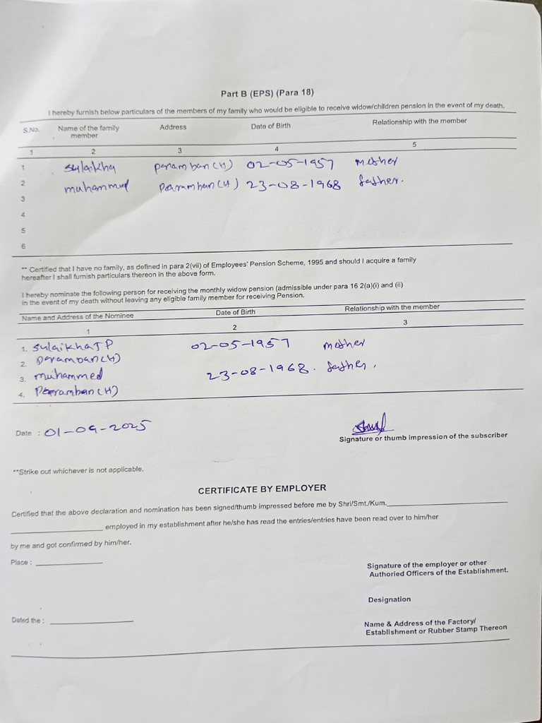 Form 2 and Part b (1) | PDF | Pension | Employee Benefits