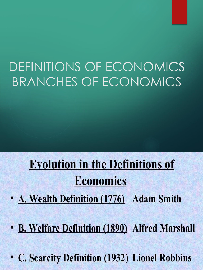 Key Concepts in Economics Defined | PDF | Economics | Liberal Arts ...